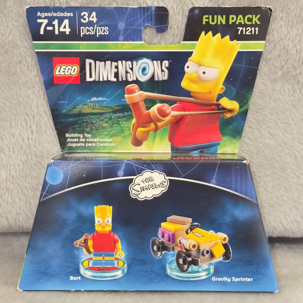 LEGO Dimensions Simpsons Bart Fun Pack 71211 Gravity Sprinter 34 Pc New Sealed - Picture 2 of 7